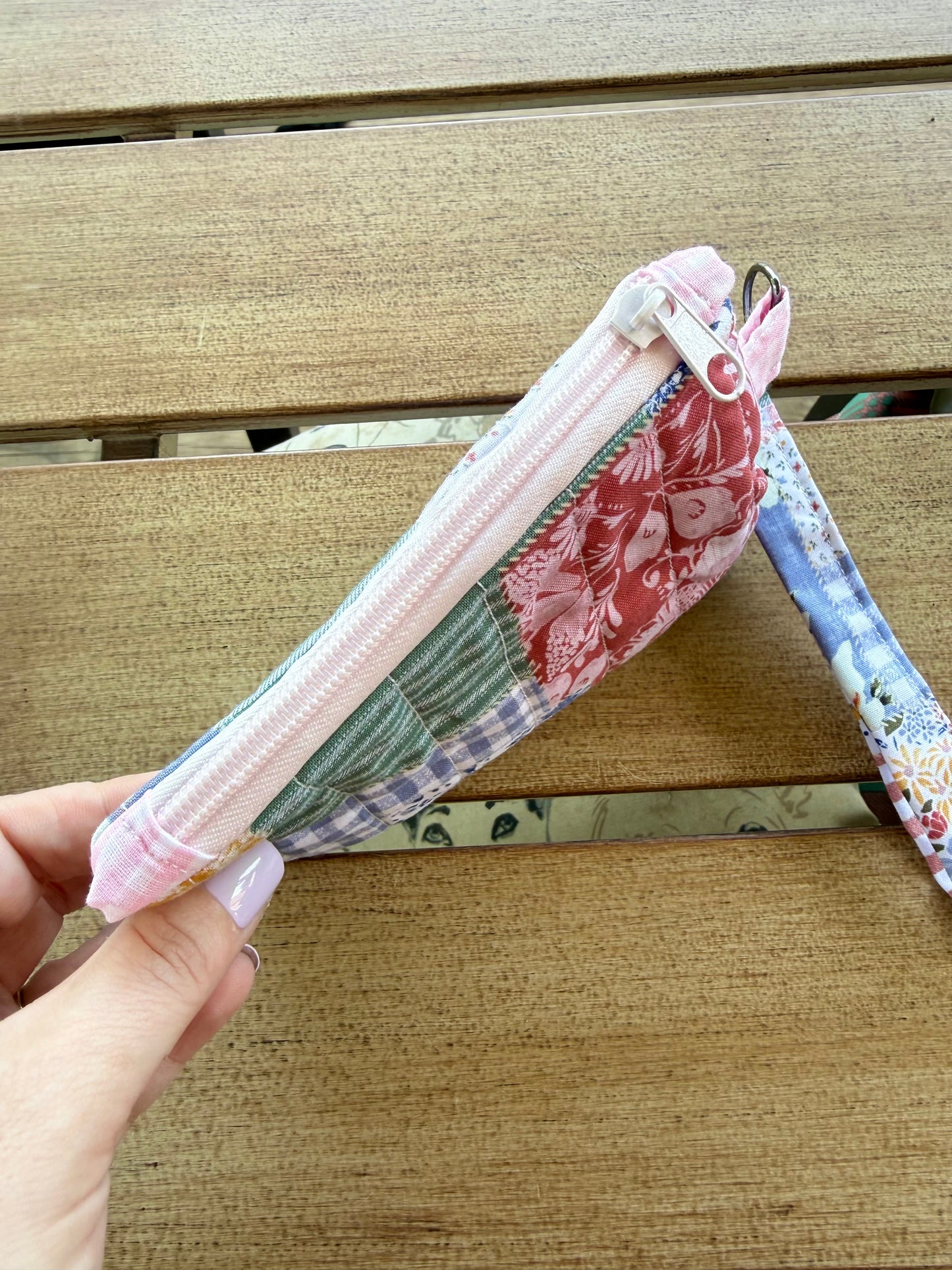 Cottage Patchwork Wristlet
