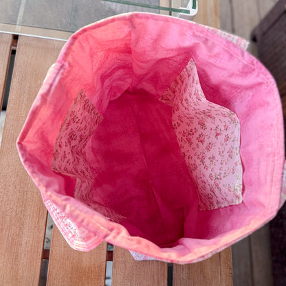 Large Pink Floral Savannah Tote
