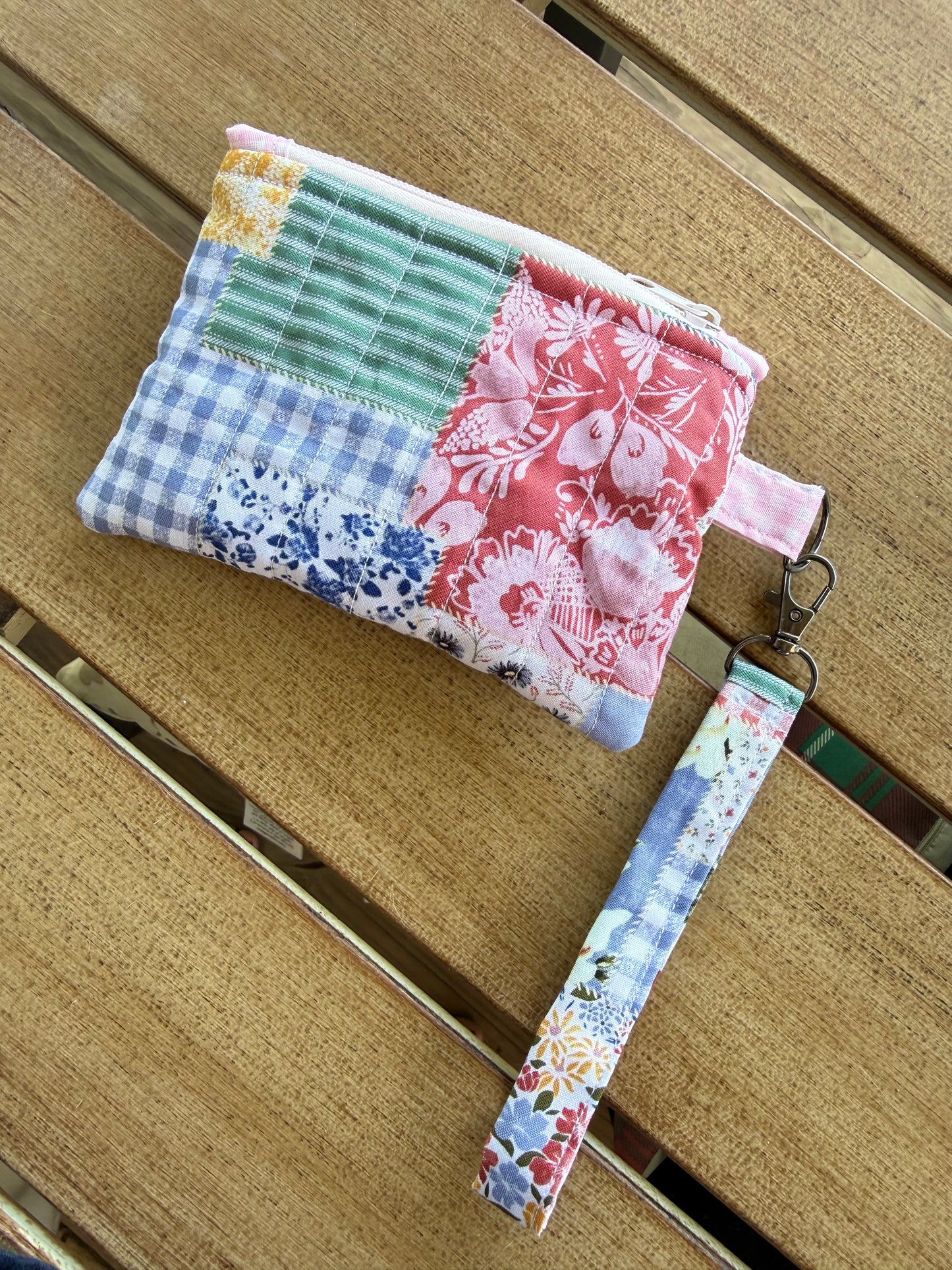Cottage Patchwork Wristlet