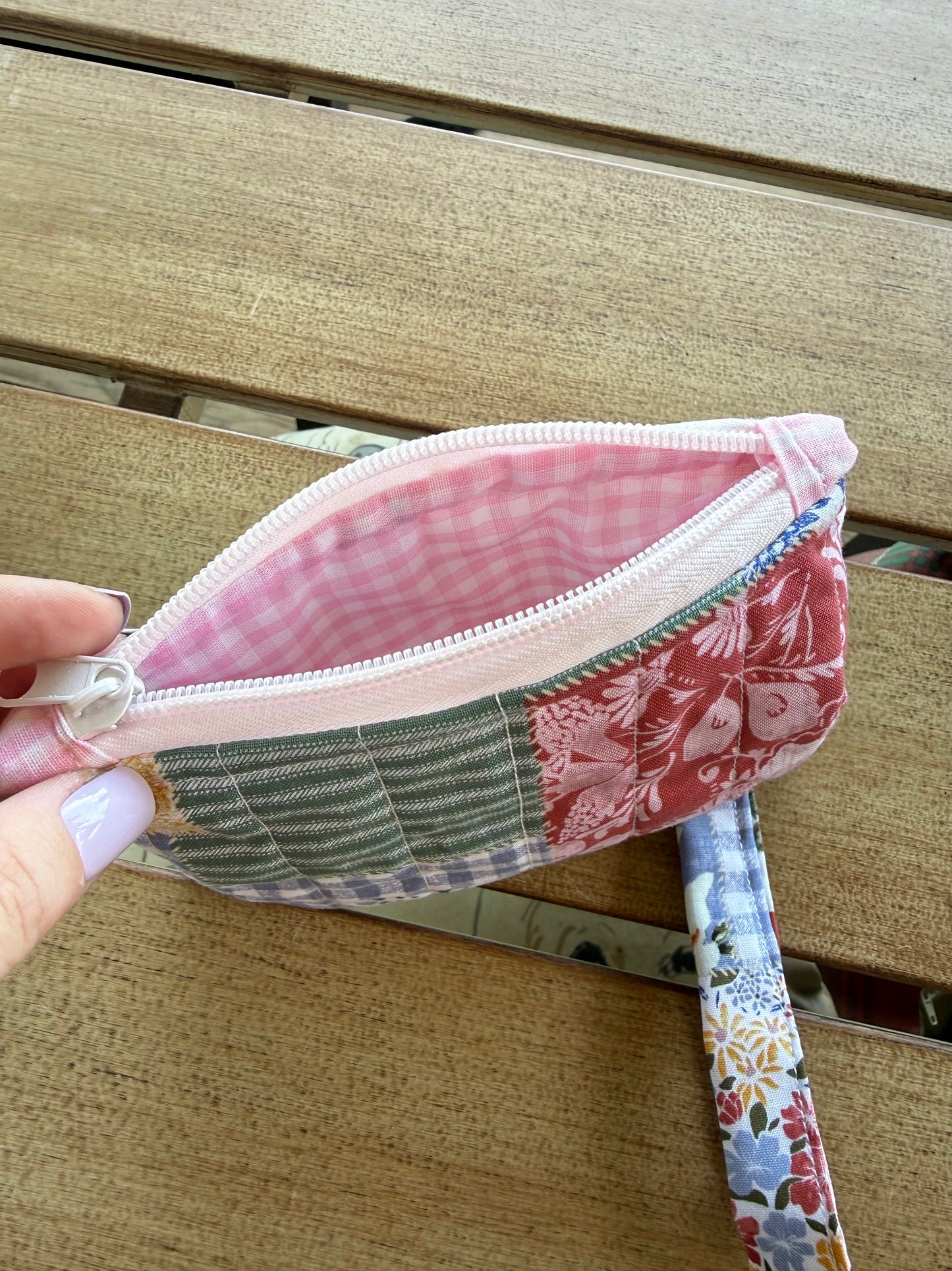 Cottage Patchwork Wristlet